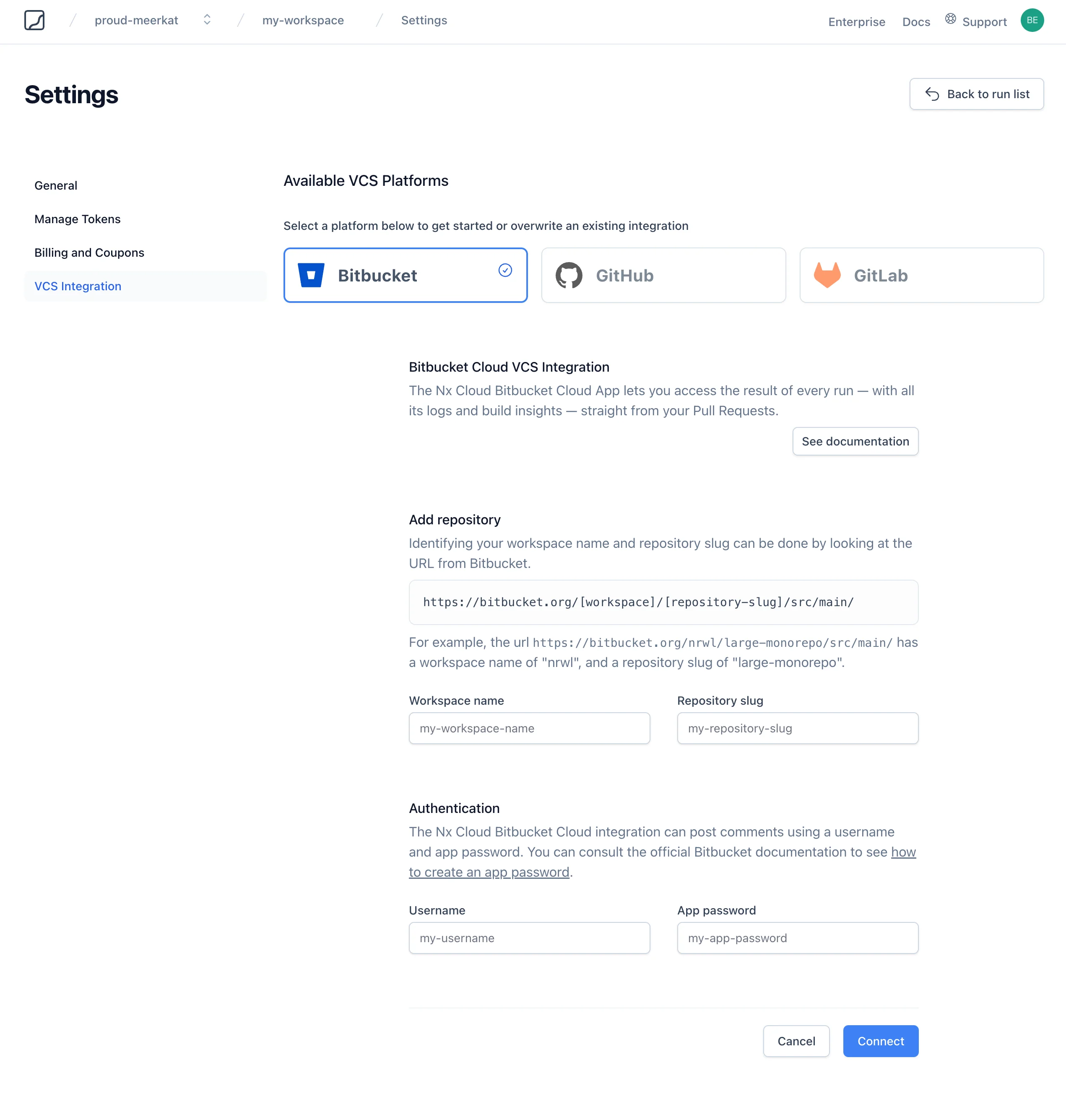 Add Bitbucket Cloud Repository